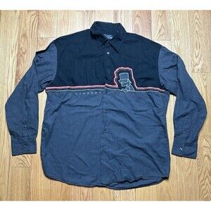 ICEBERG History Bart Simpson 1998 Sz XXL Vintage Rare Button Down Shirt Italy